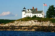 [Pumpkin Island Lighthouse is a privately owned gem in East Penobscot Bay.]